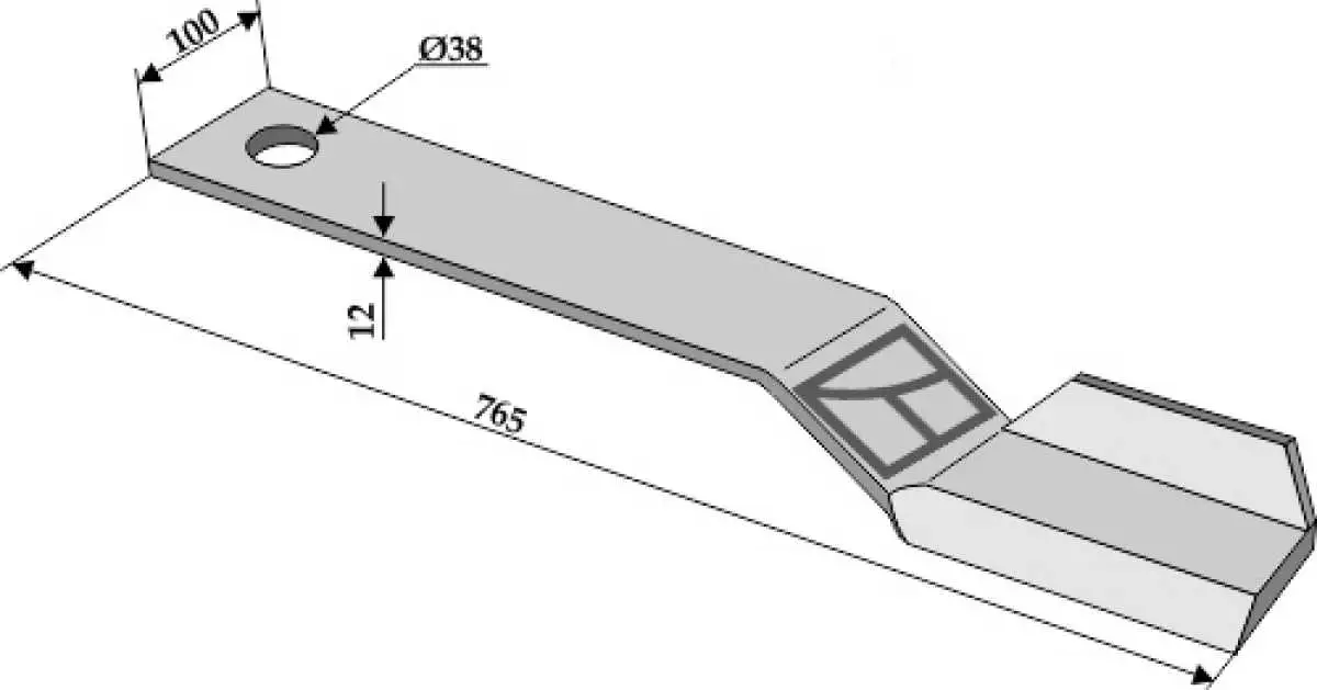 Mähermesser 765mm - links